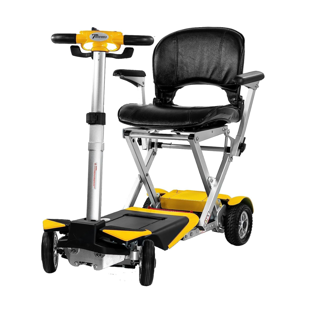 Solax Transformer 2 Electric Automatic Folding Mobility Airline Approved Travel Scooters - Yellow